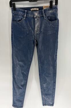 Love Cult Denim women's Small mid rise skinny jeans with light silver accent NWT